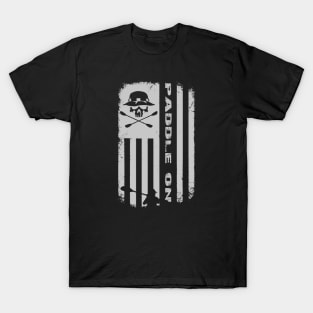 Kayak Flag Paddle On T-Shirt